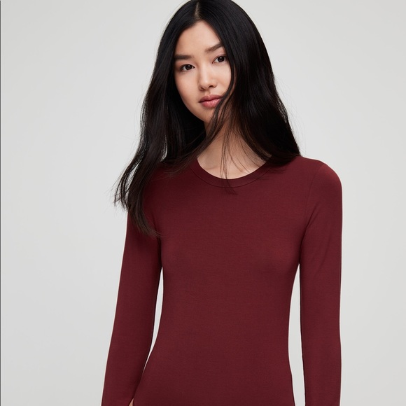 Aritzia somer bodysuit burgundy or black - Picture 2 of 6